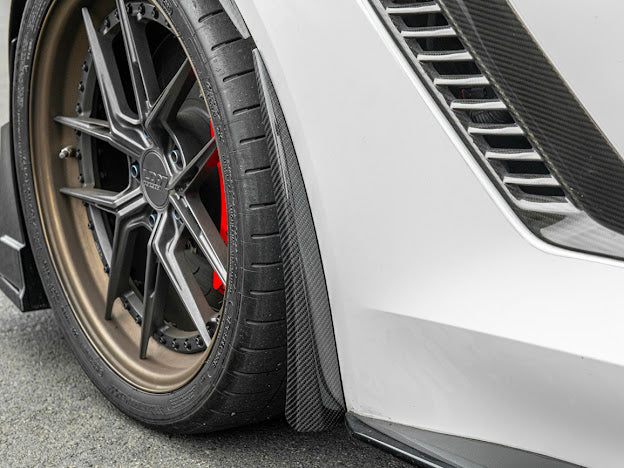 2014-2019 C7 Corvette - Extended Front & Rear Splash Guards / Mud Flaps Pair - for all models